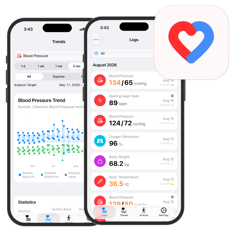 Vital Logs health tracking app preview
